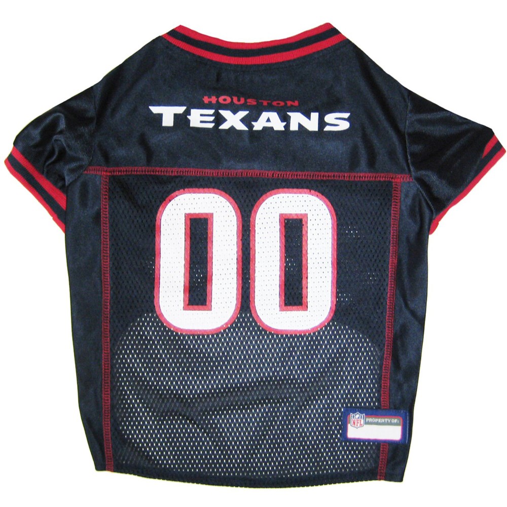 Houston Texans Dog Jersey - Red Trim - Large