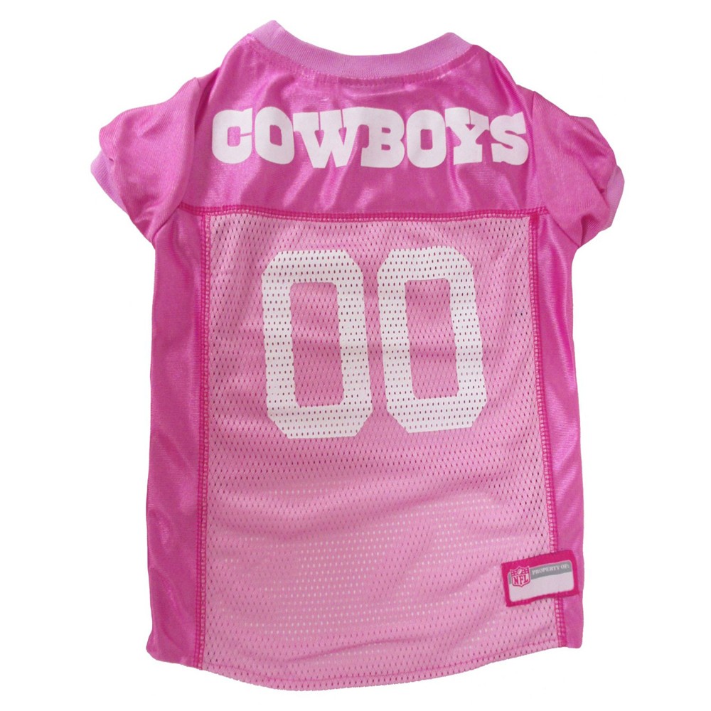 Dallas Cowboys Dog Jersey - Pink - Large