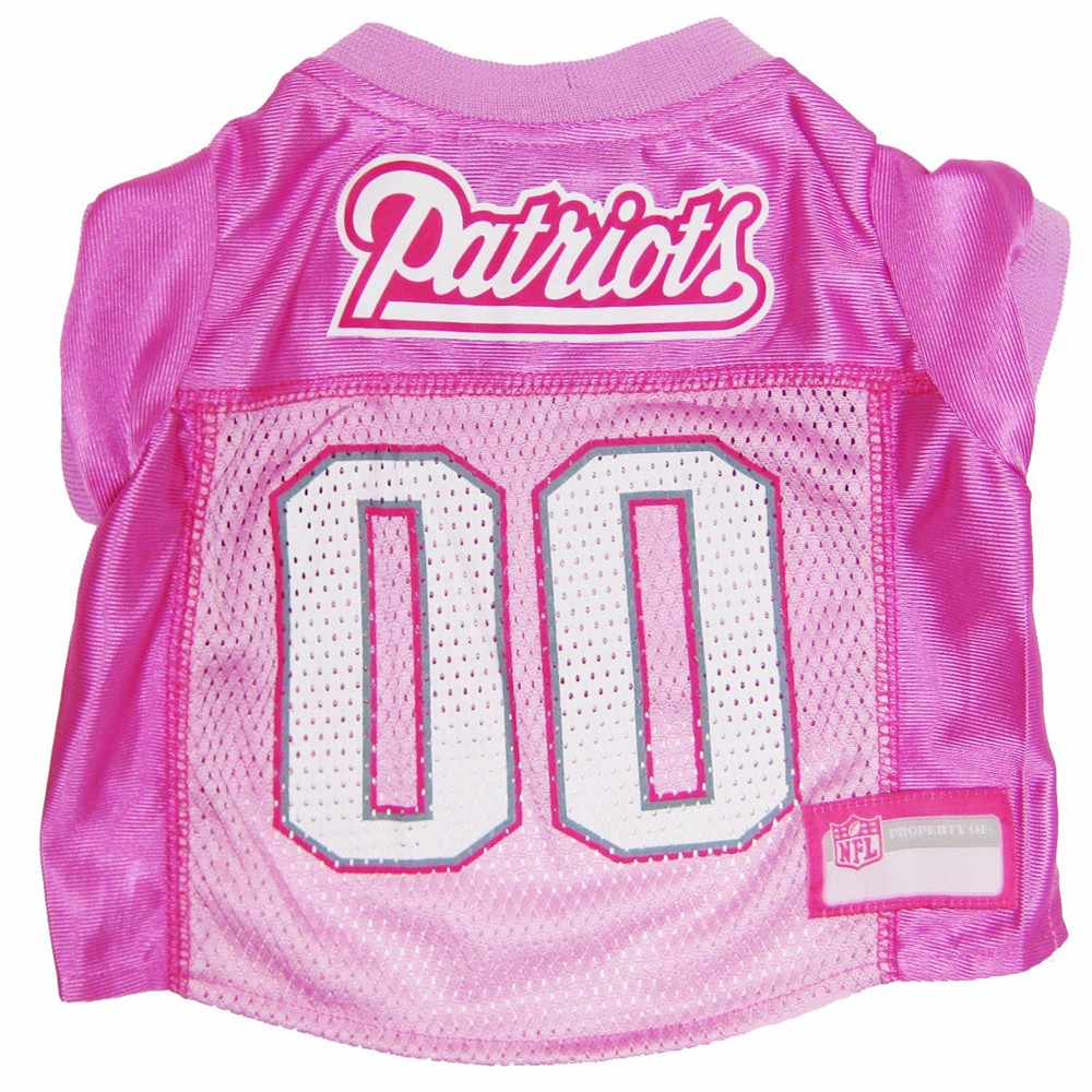 New England Patriots Dog Jersey - Pink - Large