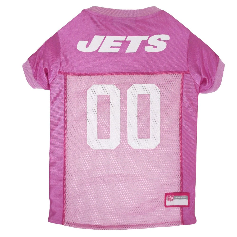 New York Jets Dog Jersey - Pink - Large