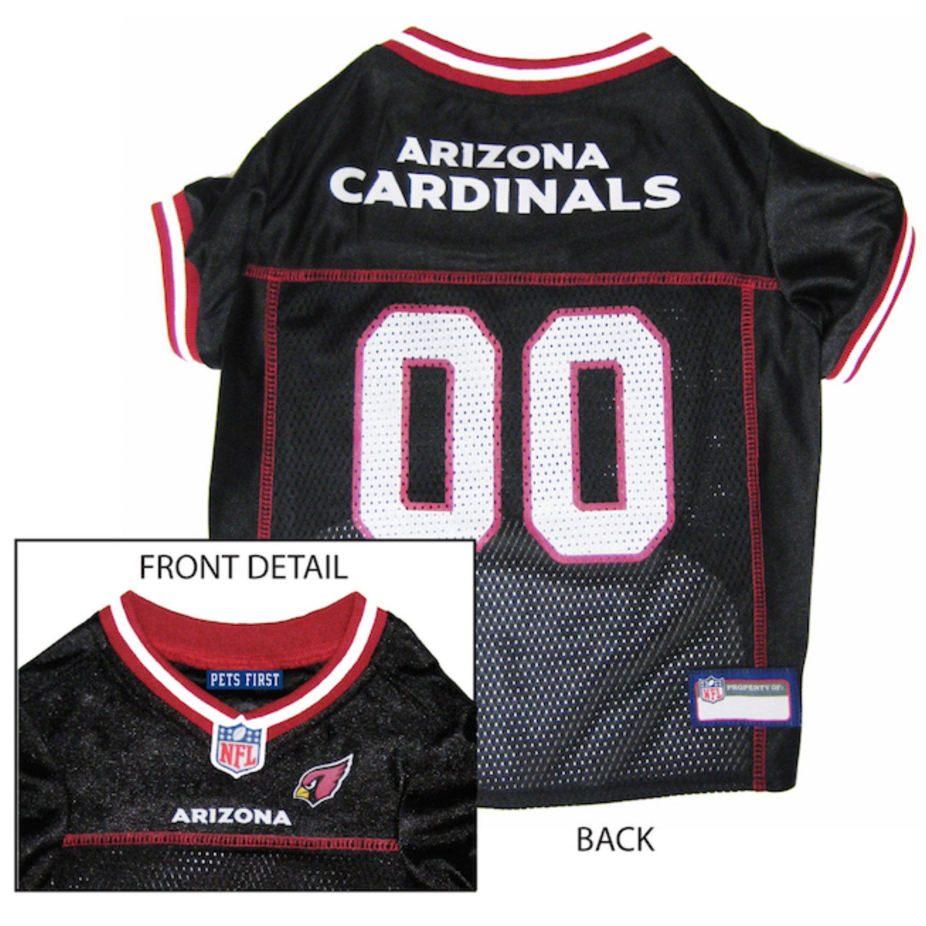 Arizona Cardinals Dog Jersey - Black