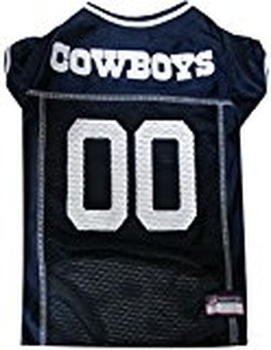 Dallas Cowboys Dog Jersey - Gray Trim