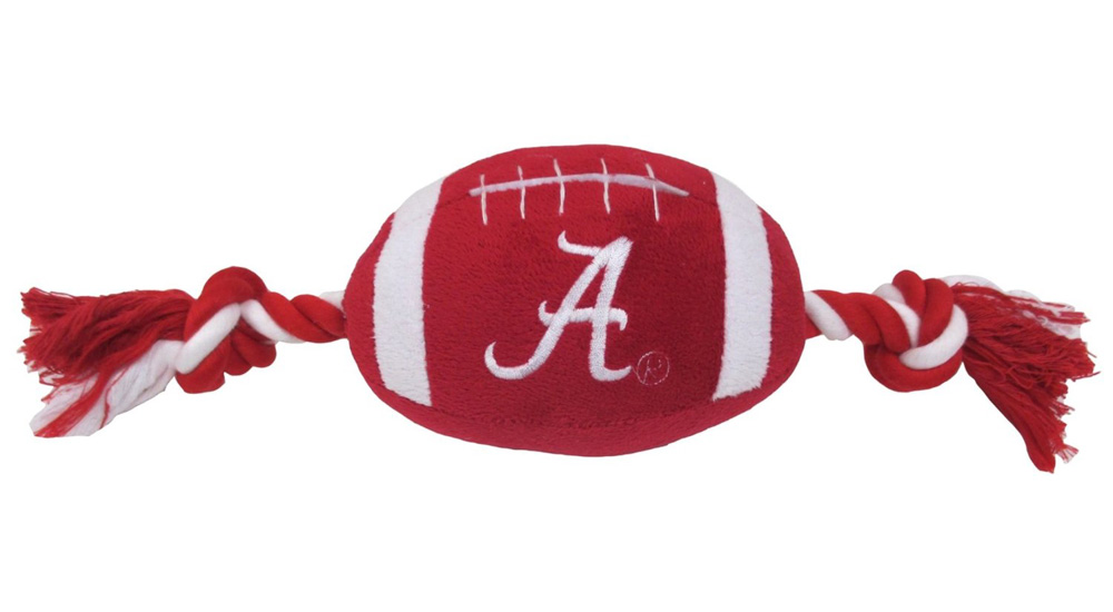 10" Alabama Plush Football Dog Toy