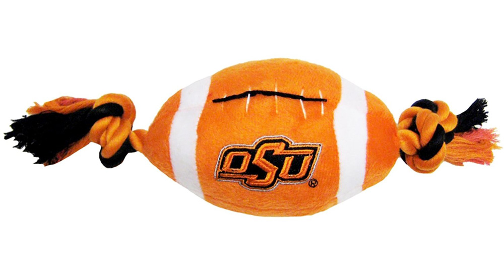 10" Oklahoma State Plush Football Dog Toy