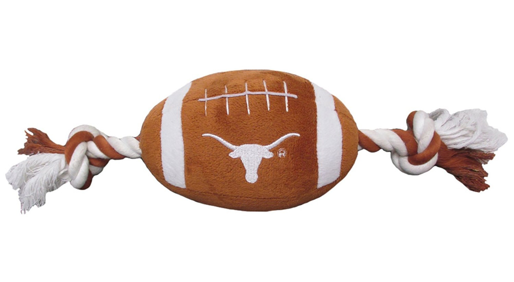 10" Texas Longhorns Plush Football Dog Toy