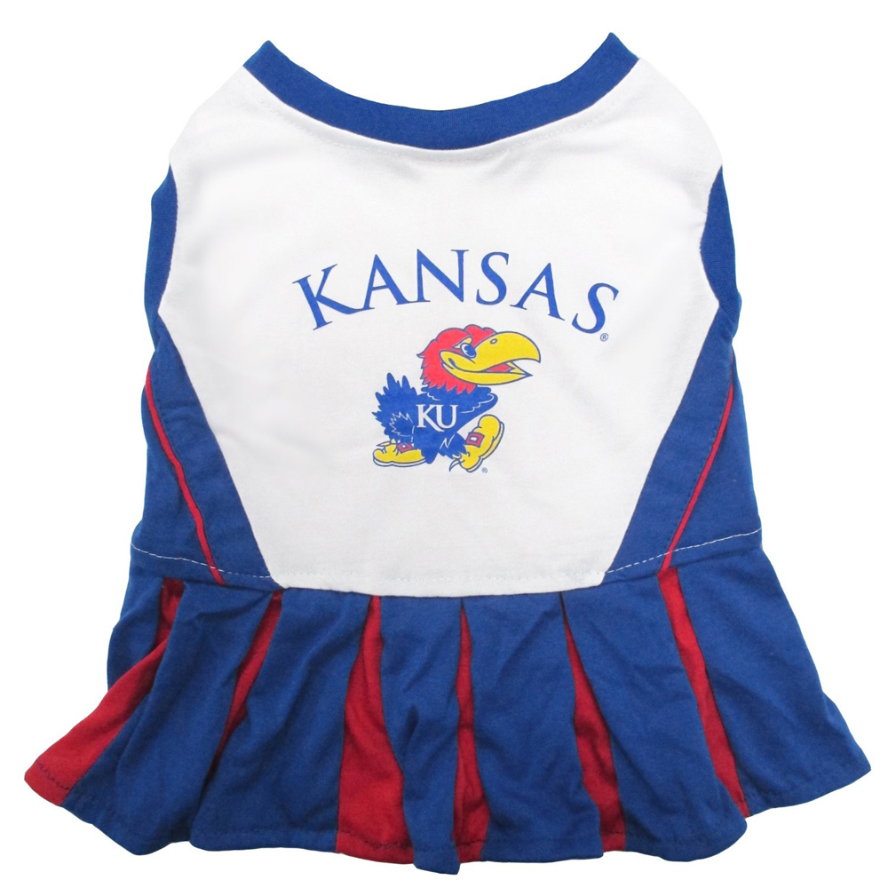 Kansas Jayhawks Cheerleader Dog Dress - Small