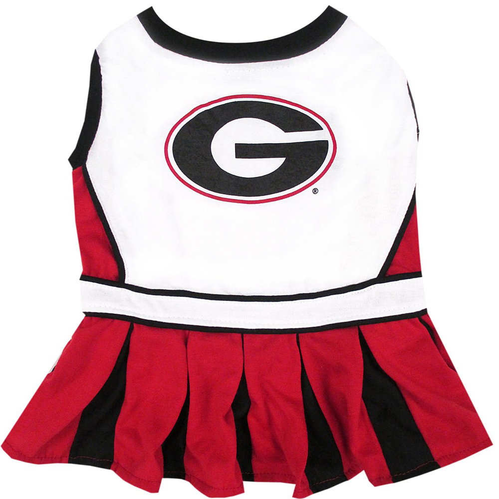 Georgia Bulldogs Cheerleader Dog Dress - Small