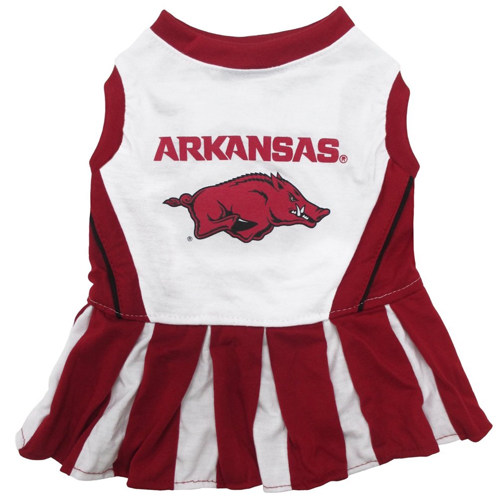 Arkansas Cheerleader Dog Dress - Medium