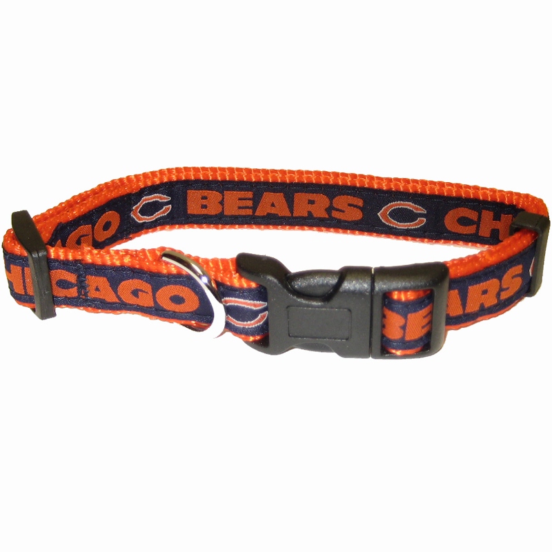 Chicago Bears Dog Collar - Ribbon - Large
