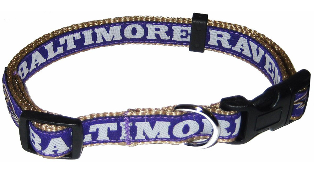 Baltimore Ravens Dog Collar - Ribbon - Large