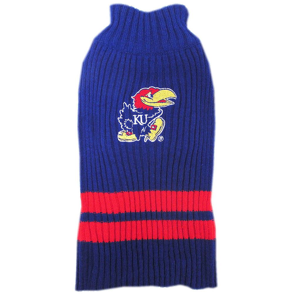 Kansas Jayhawks dog sweater - Medium