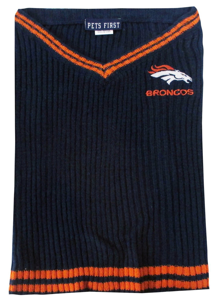 Denver Broncos Dog Sweater - Medium