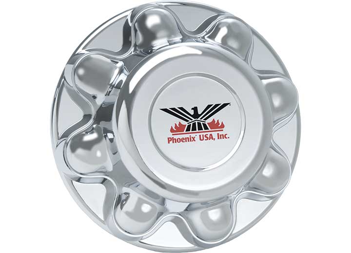 HUB COVER 8 ON 6-1/2IN - FOR 7,000 LBS AXLE; CHROME ABS
