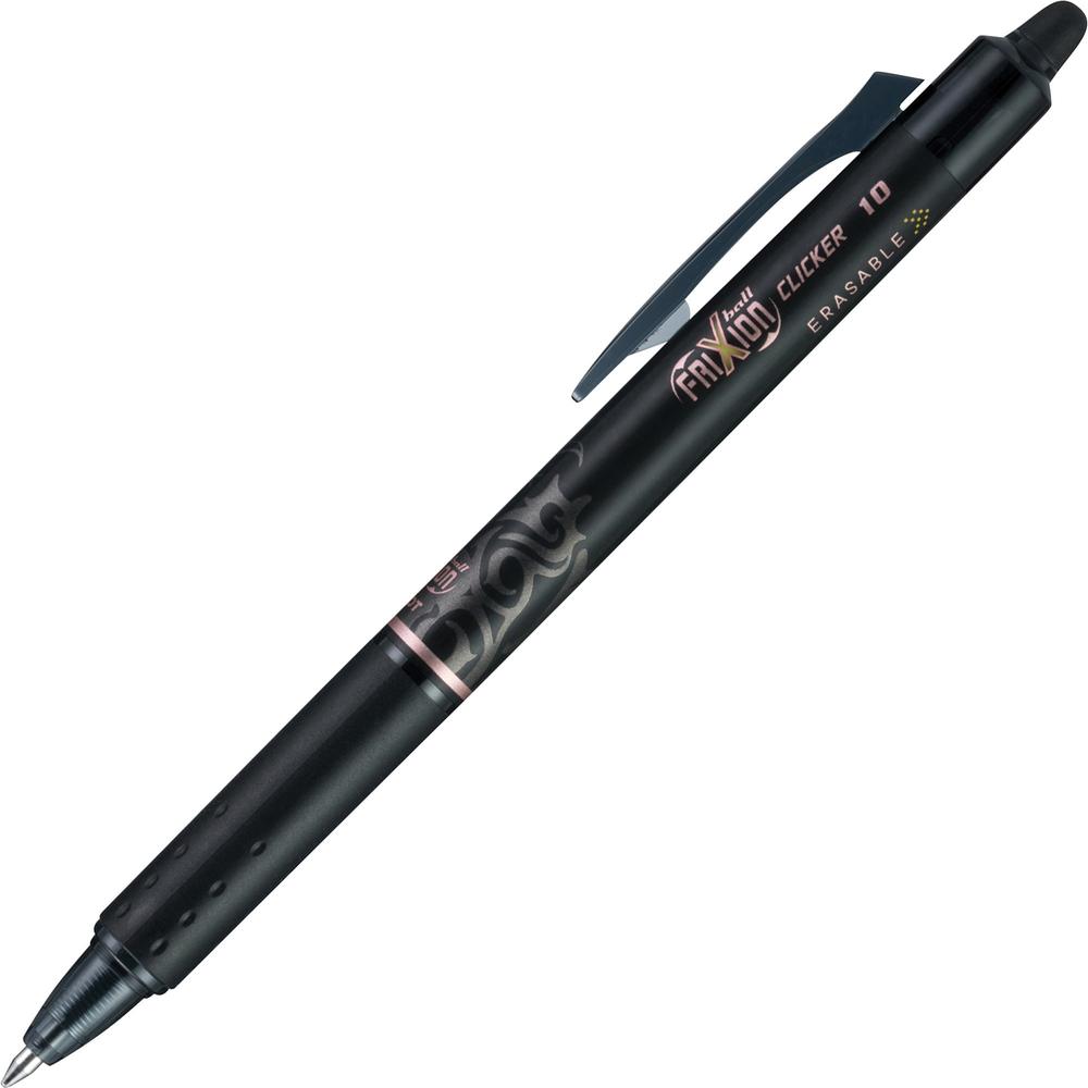 FriXion Ball Clicker 1.0mm Retract Gel Pen - Bold Pen Point - 1 mm Pen Point Size - Refillable - Retractable - Black Gel-based I