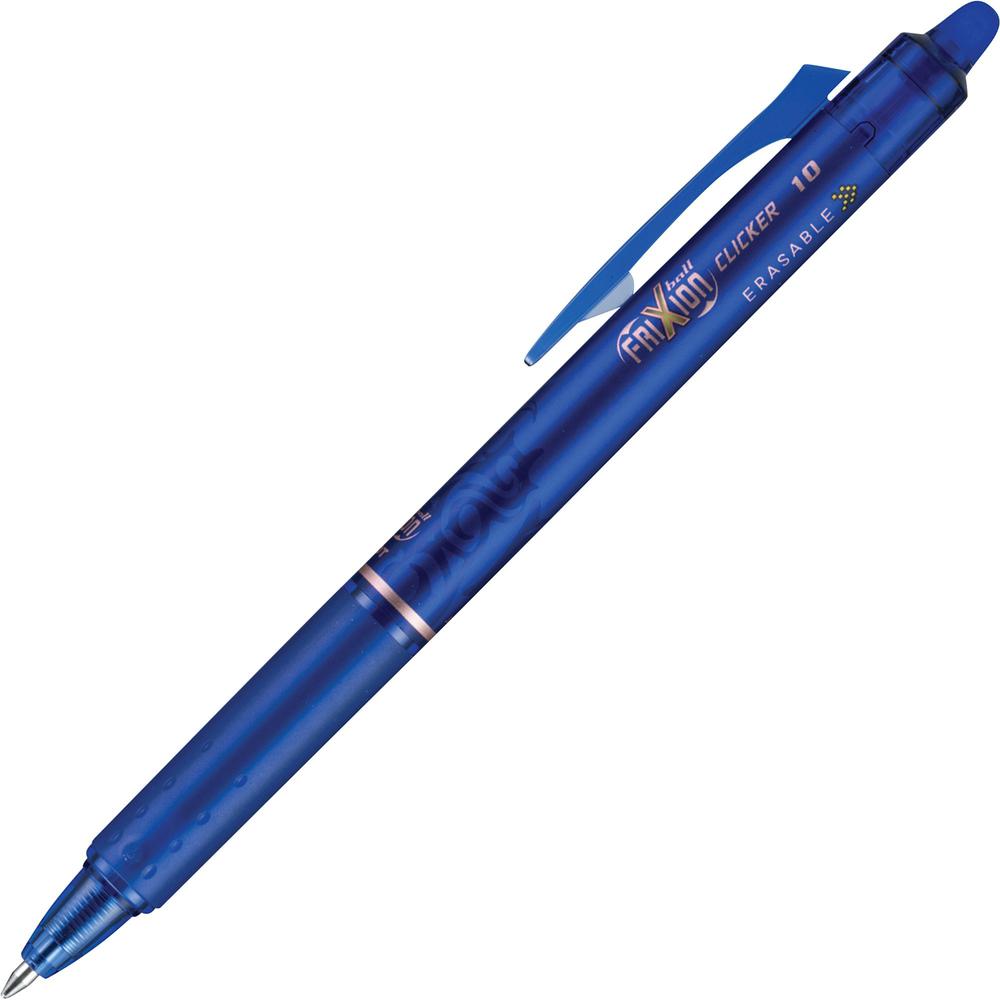 FriXion Ball Clicker 1.0mm Retract Gel Pen - Bold Pen Point - 1 mm Pen Point Size - Refillable - Retractable - Blue Gel-based In