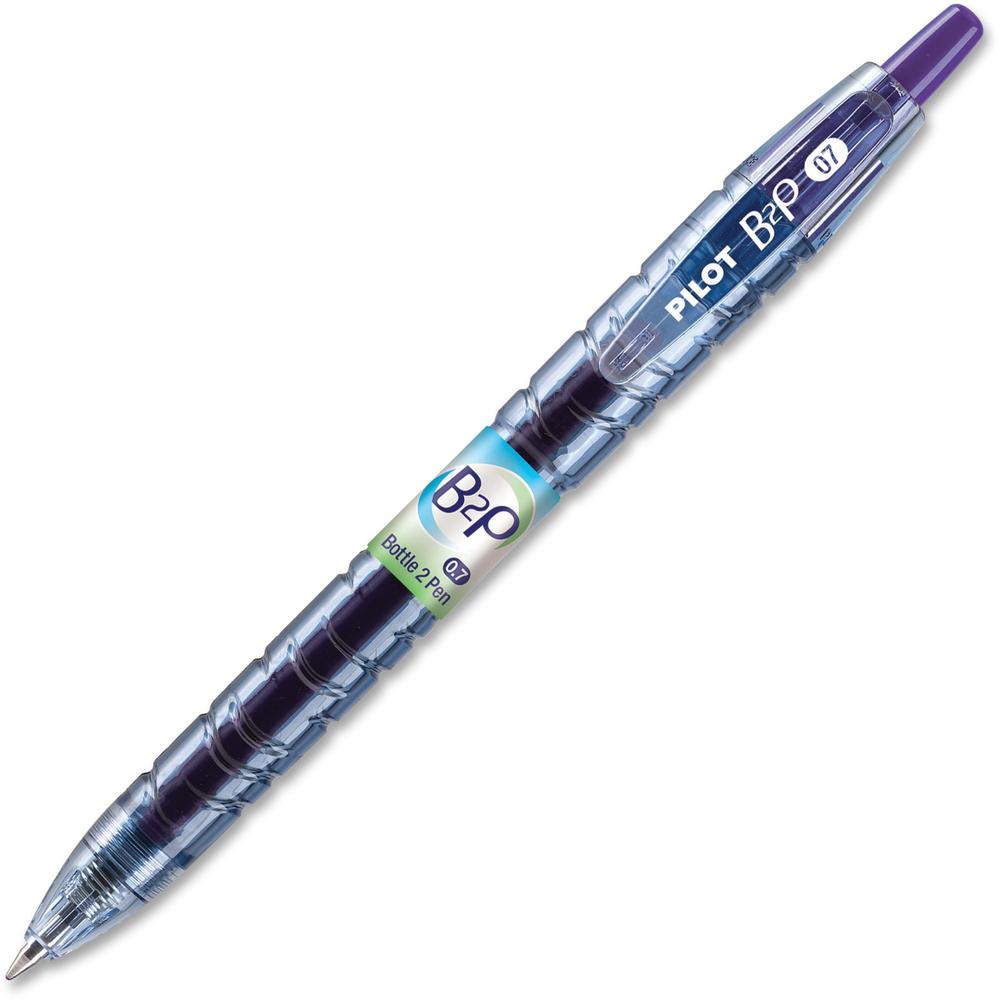 Pilot Bottle to Pen (B2P) B2P BeGreen Fine Point Gel Pens - Fine Pen Point - Refillable - Retractable - Purple Gel-based Ink - 1