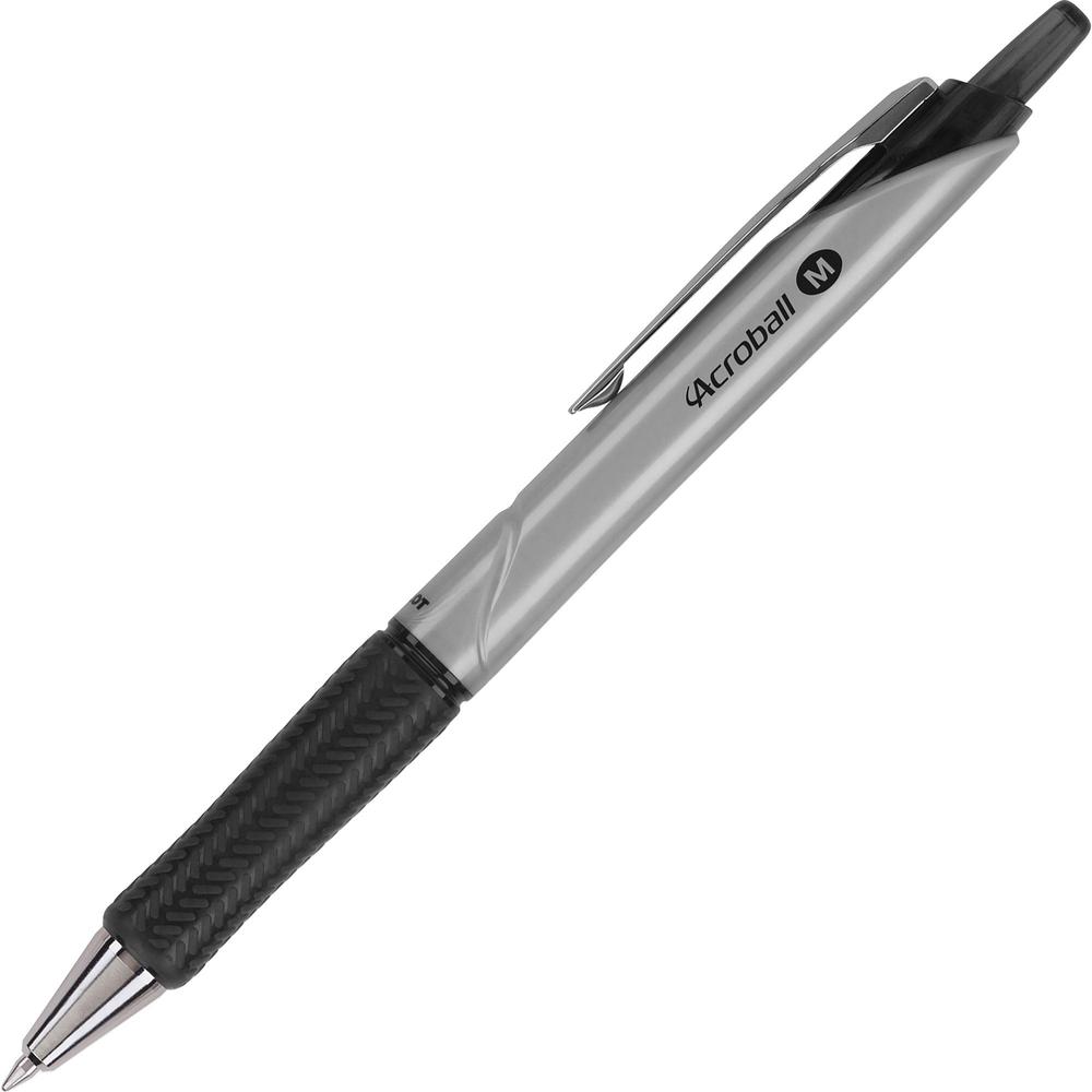 Pilot Acroball Pro Hybrid Ink Ballpoint Pen - Medium Pen Point - 1 mm Pen Point Size - Refillable - Retractable - Black Advanced