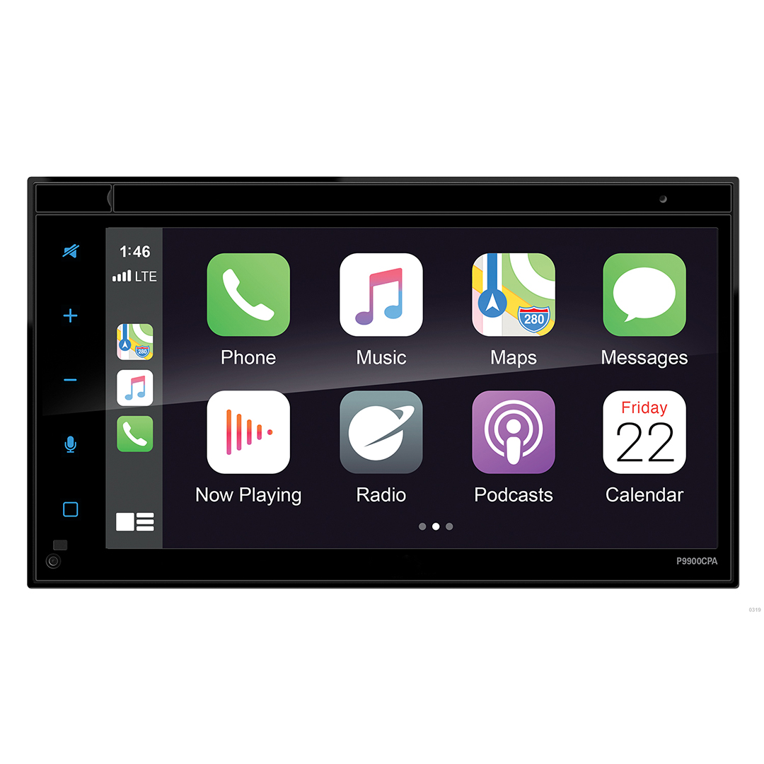Planet Audio 6.75" Double DIN MECHLESS Fixed Face Touchscreen Receiver with Android Auto/Apple CarPl