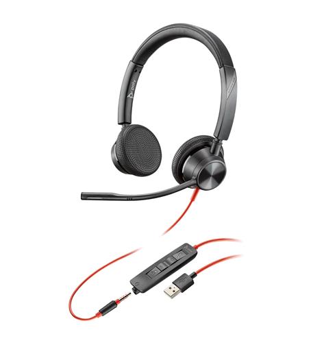 BLACKWIRE 3325 USB-A DUAL EAR