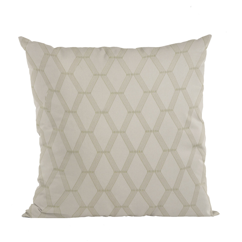 Plutus Diamond Shiny Fabric With Embroydery Luxury Throw Pillow Double sided  22" x 22" Wheat