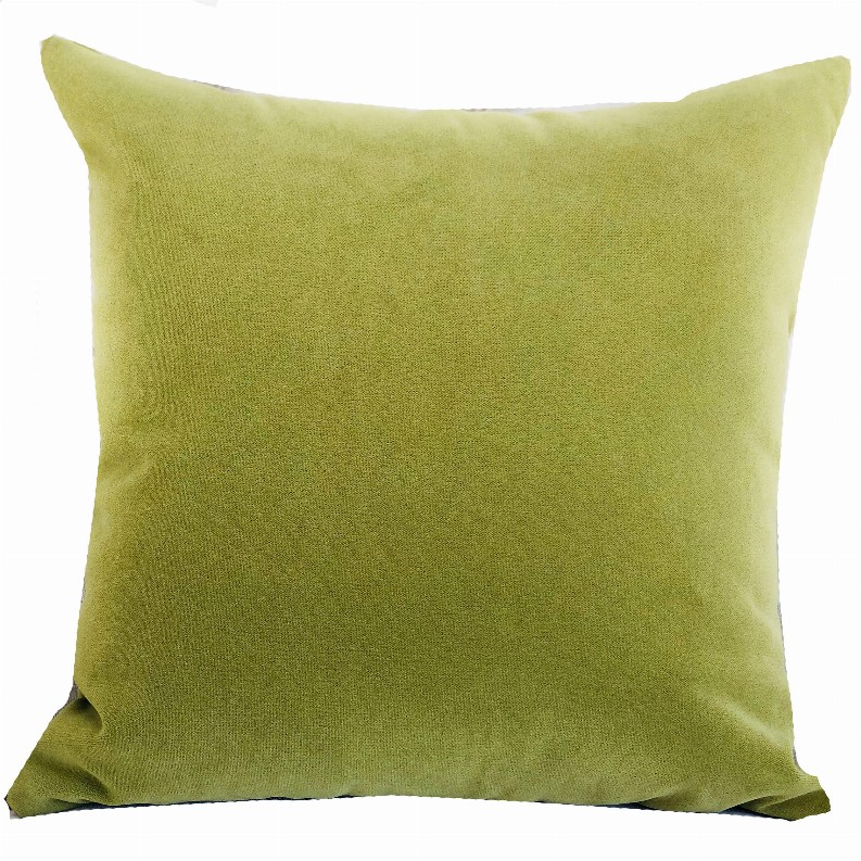Plutus Handmade Luxury Pillow Double sided  18" x 18" Green