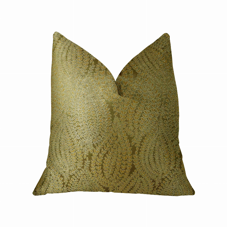 Plutus Handmade Luxury Pillow Double sided  16" x 16" Gold