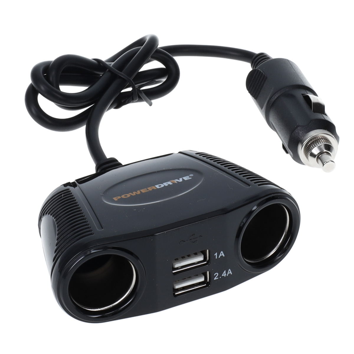 PowerDrive 12V 2-Way Corded Adapter with 2 USB Port PD9431USB - Cigarette Lighter USB Charger Car Adapter for Plug Outlet Multi 
