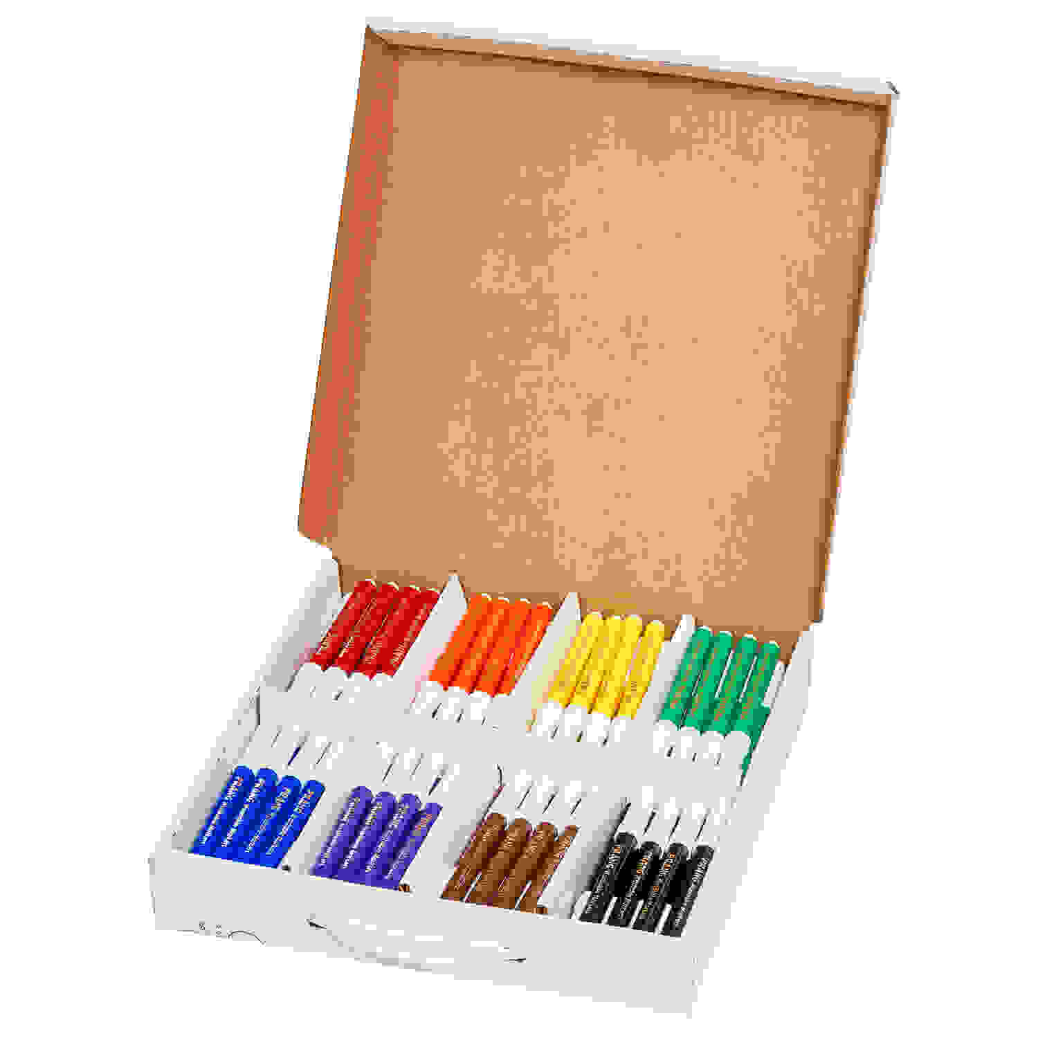 Prang Bullet Tip Washable Master Pack Art Markers - Bullet Marker Point Style - Blue, Black, Green, Orange, Purple, Yellow, Red