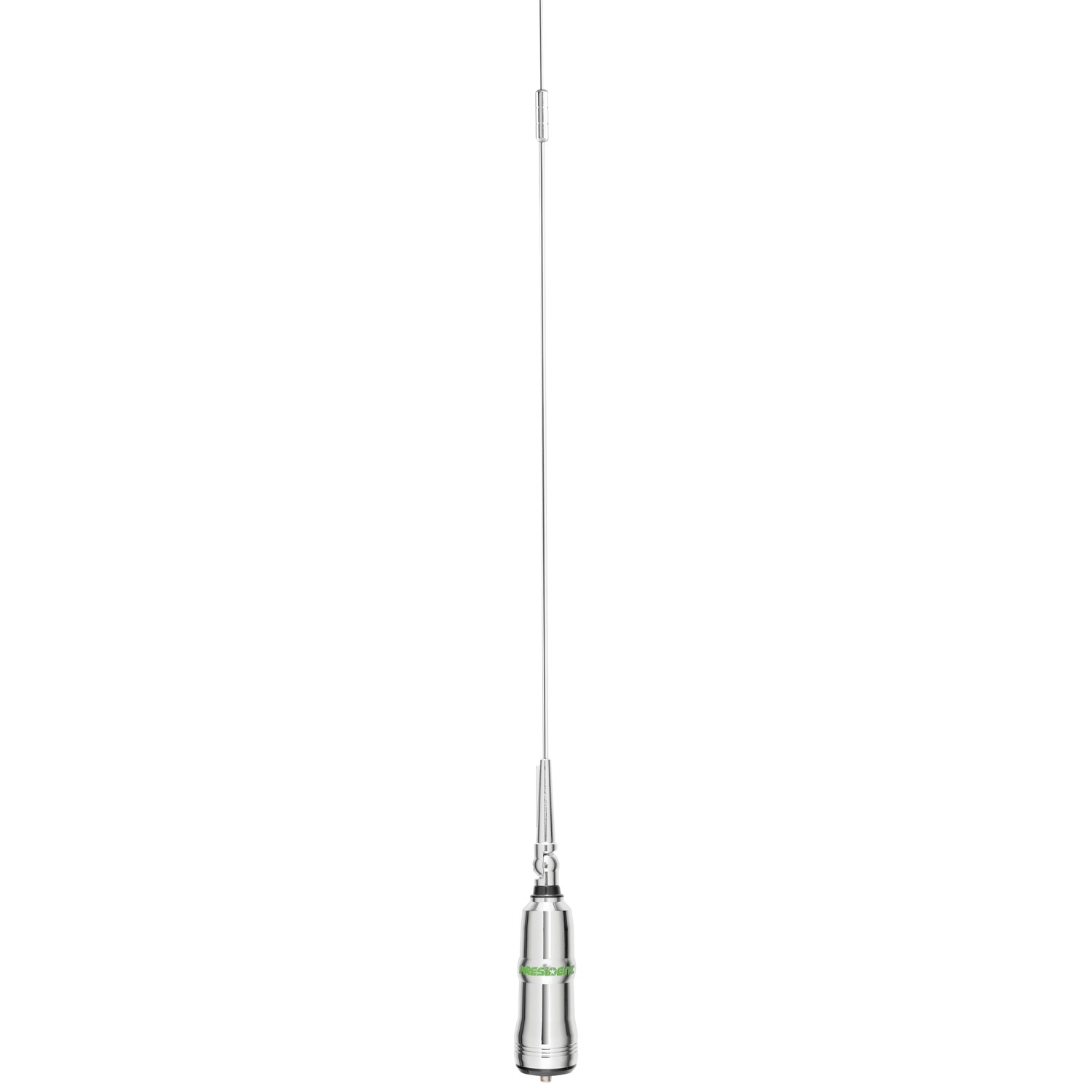 President - 83.46" Tall 2,400 Channel Wide Band 7,200 Watt 7/8 Wave 3/8X24 Thread 10/11 Meter Antenna With Stainless Whip, Wx Ch
