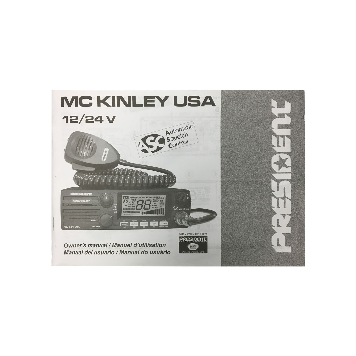 President - Owners Manual For President Mckinley Cb Radio