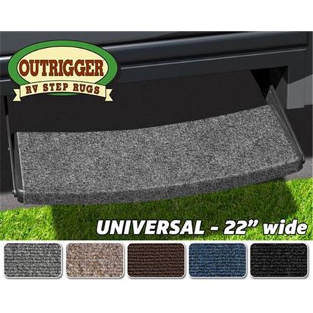 OUTRIGGER UNIVERSAL RV STEP RUG 22 IN. WIDE - CASTLE GRAY