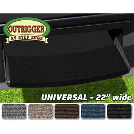 OUTRIGGER UNIVERSAL RV STEP RUG 22 IN. WIDE - BLACK ONYX