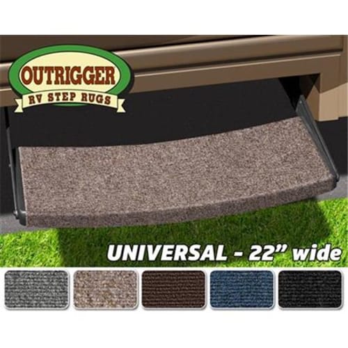 Outrigger Universal RV Step Rug 22 In. Wide - Walnut Brown