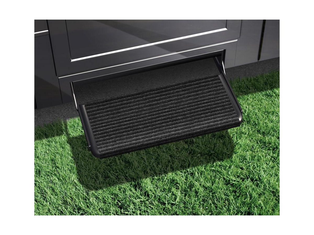 Ruggids Universal RV Step Rug 22 In. Wide - Charcoal Black