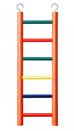 Prevue Hendryx 6-rung Wood Bird Ladder - Multi-color