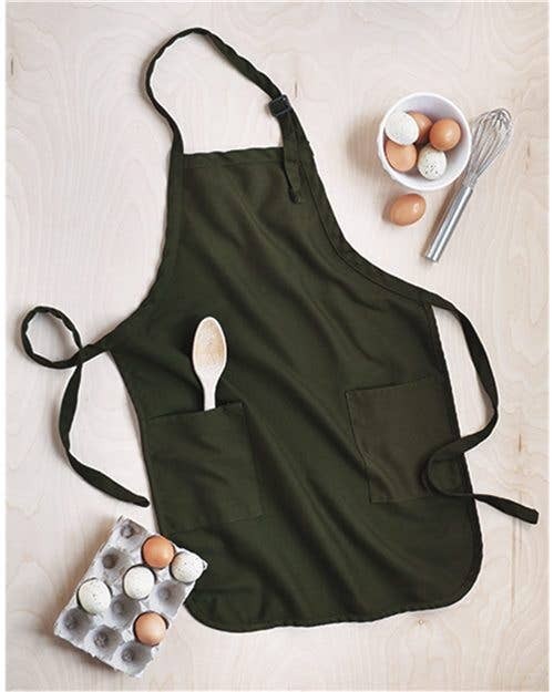 Full-Length Apron with Pockets - Forest
