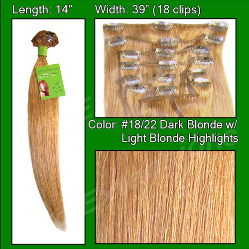 #18/22 Dark Blonde w/ Light Highlights - 14 inch