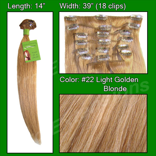 #22 Medium Golden Blonde - 14 inch