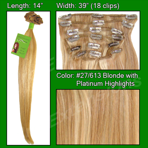 #27/613 Golden Blonde w/ Platinum Highlights - 14 inch