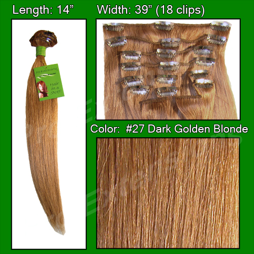 #27 Dark Golden Blonde - 14 inch