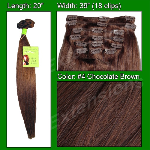 #4 Chocolate Brown - 20 inch Remi