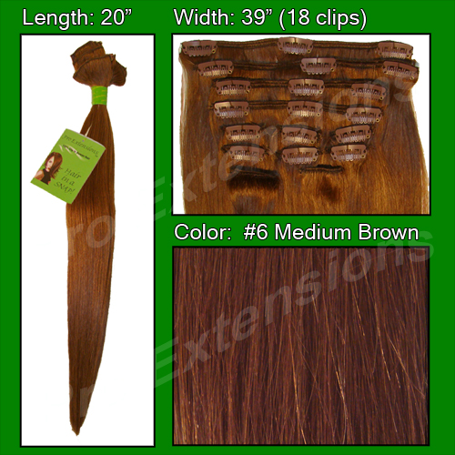 #6 Medium Brown - 20 inch Remi