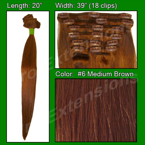 #6 Medium Brown - 20 inch