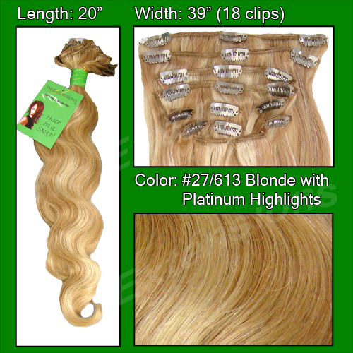 #27/613 Blonde w/ Platinum Highlights - 20 inch Body Wave