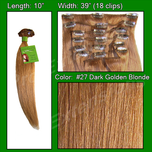 #27 Dark Golden Blonde - 10 inch