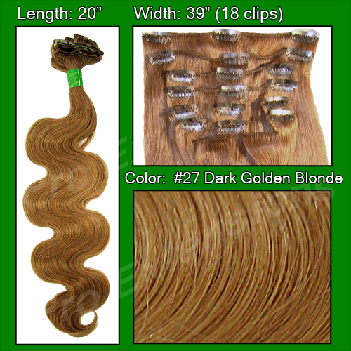 #27 Dark Golden Blond - 20 inch Body Wave