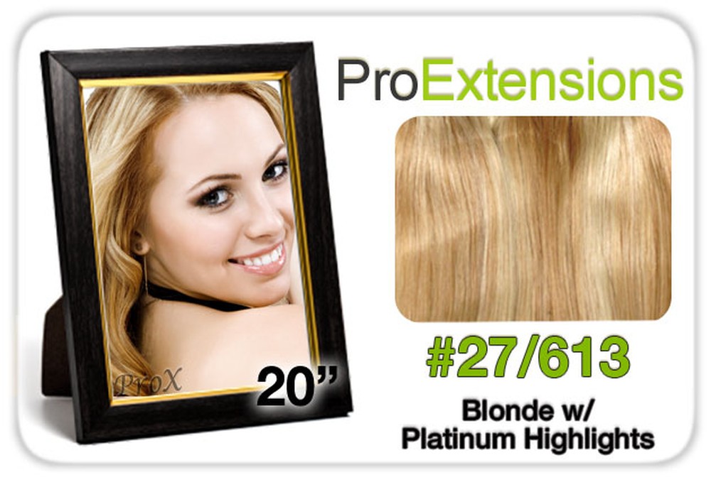 Pro Fusion 20", #27/613 Blonde w/Platinum Highlights