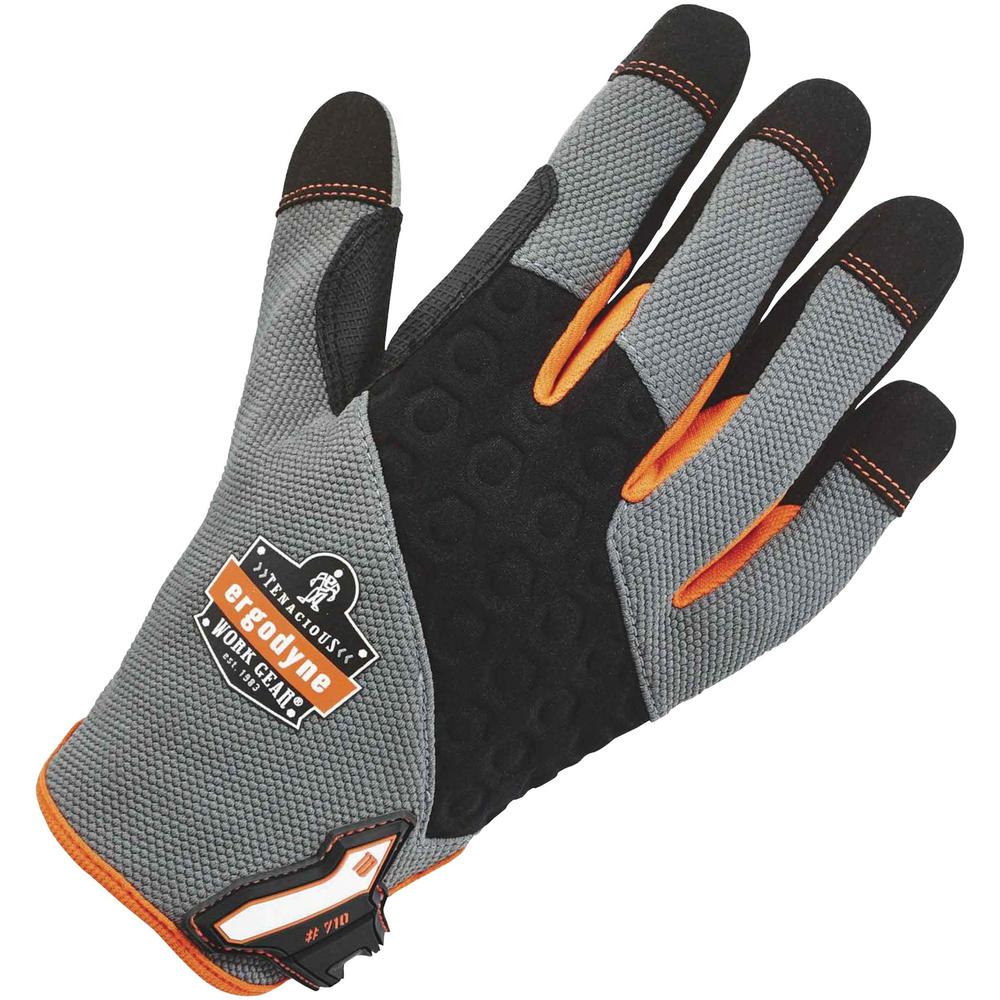 Ergodyne ProFlex 710 Heavy-Duty Utility Gloves - 11 Size Number - XXL Size - Black, Gray - Heavy Duty, Padded Palm, Reinforced P