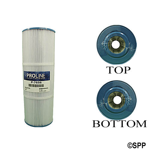 Filter Cartridge, Proline, Diameter: 7", Length: 19-5/8", Top: 3" Open, Bottom: 3" Open, 50 sq ft