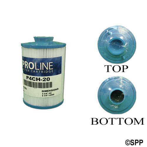 Filter Cartridge, Proline, Diameter: 4-5/8", Length: 6-3/4", Top: Handle, Bottom: 1-1/2" MPT, 20 sq ft
